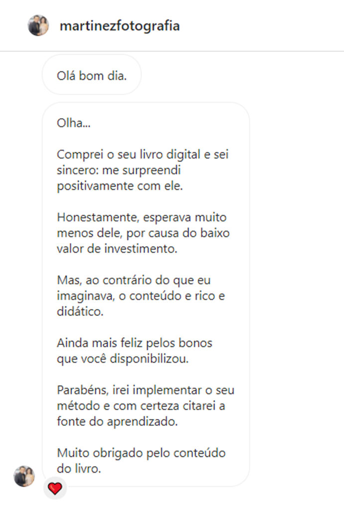 depoimento livro os segredos da fotografia gestante